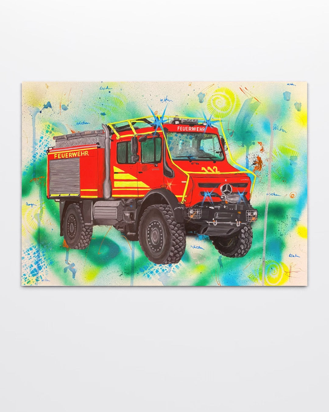 Feuerwehrprints 3er Set 20cmx15cm Feuerwehrautos 2