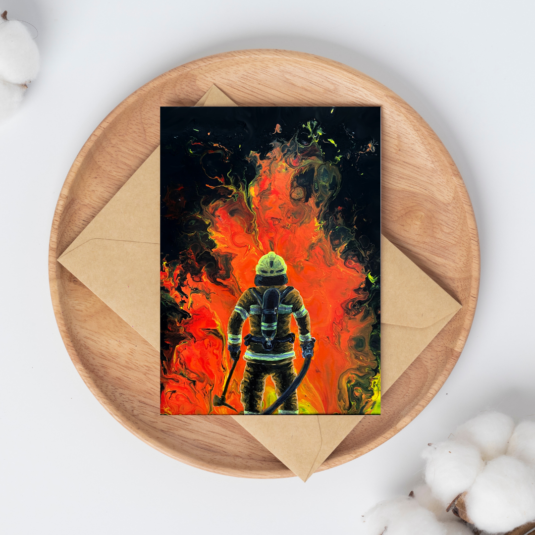 Postkarte Din A6 "AGT im Feuer"