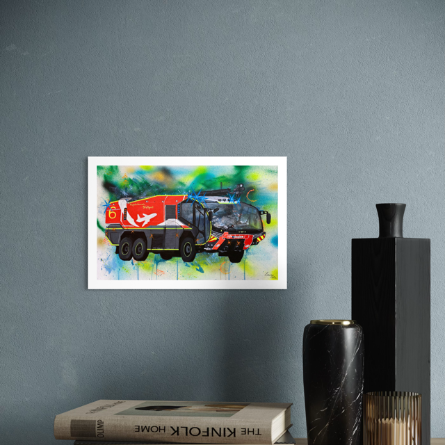 Feuerwehrprint DIN A 4 Flughafenlöschfahrzeug