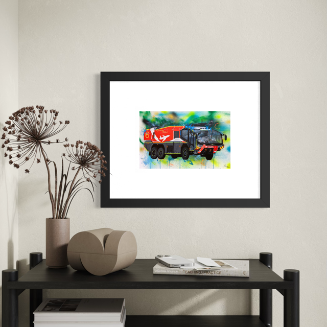 Feuerwehrprint DIN A 4 Flughafenlöschfahrzeug