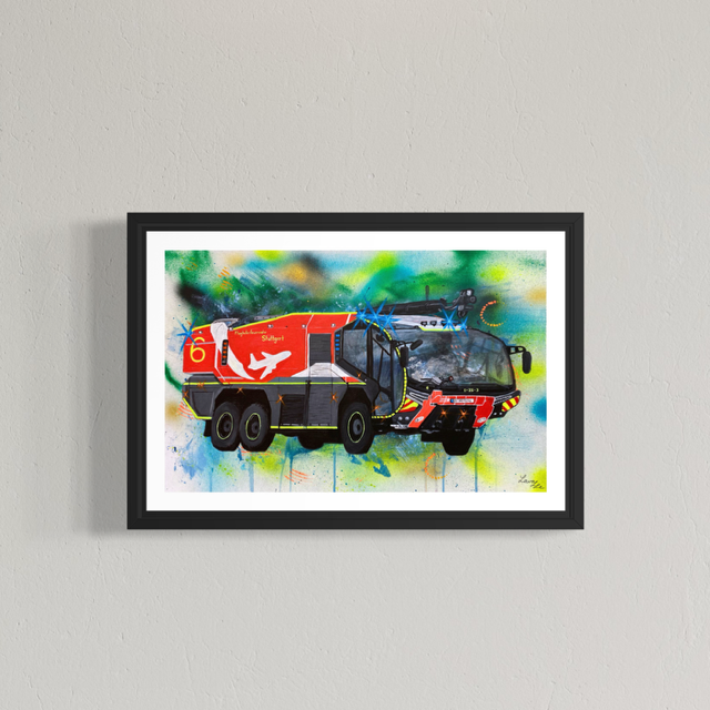 Feuerwehrprint DIN A 4 Flughafenlöschfahrzeug