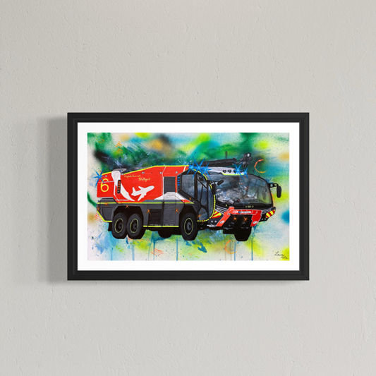 Feuerwehrprint DIN A 4 Flughafenlöschfahrzeug